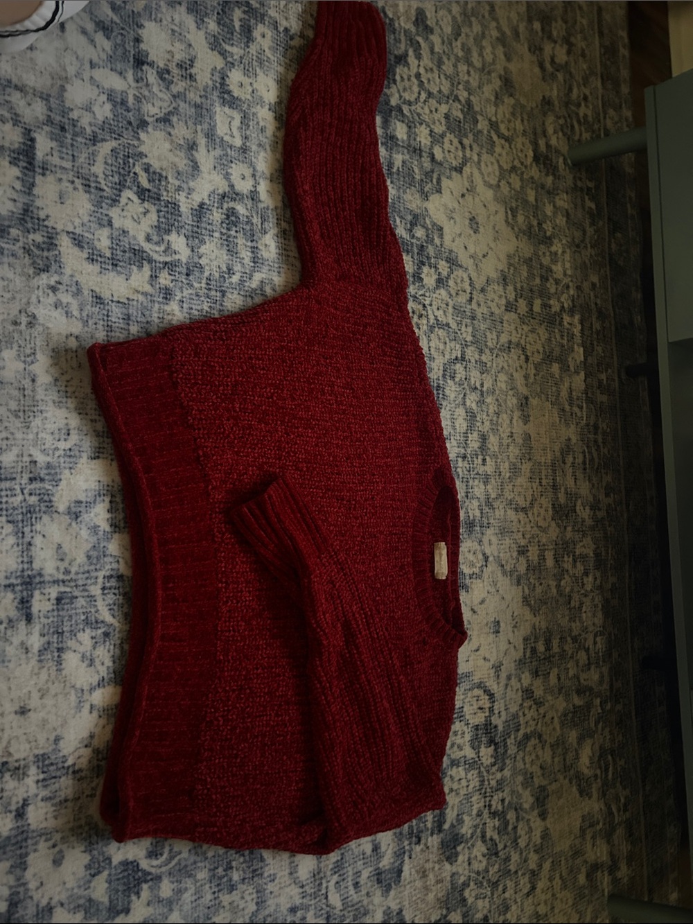 Altar'd State Deep Red Crewneck Knit Sweater